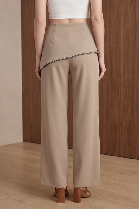 Hoch taillierte weite Crepe-Hosen - Image 6