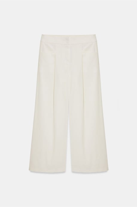 Hochbundweitgeschnittene Faltenhose für Damen - Image 5