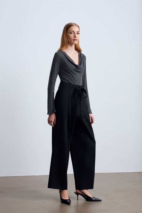 Damen Crepe-Hosen mit weitem Bein - Image 4