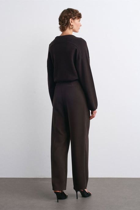 Hochtaillierte weite Crepe-Hose - Image 2