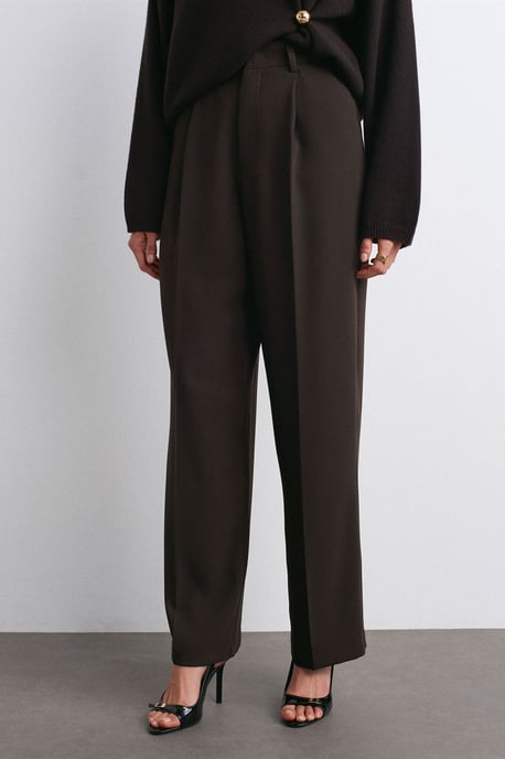 Hochtaillierte weite Crepe-Hose - Image 5