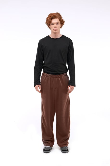 Herren Relaxed Fit Weite Beinform Pull-On-Hosen - Image 1