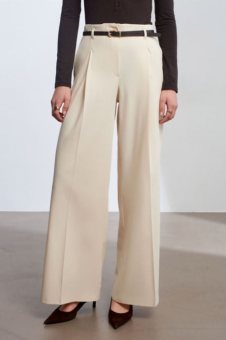 Damenweite Crepe-Hose mit Gürtel - Image 3