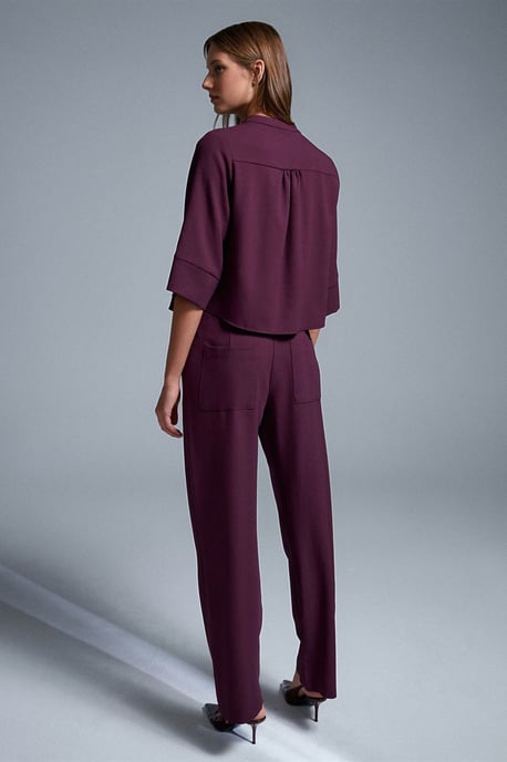 Damen weit geschnittene Crepe-Hosen - Image 2