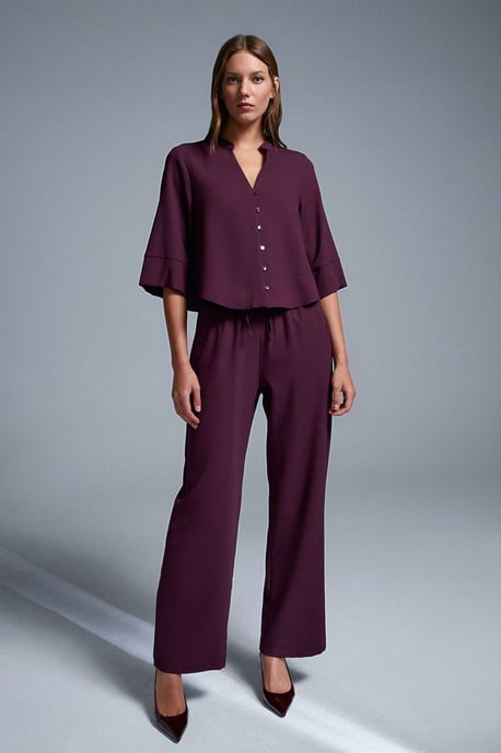 Damen weit geschnittene Crepe-Hosen - Image 3