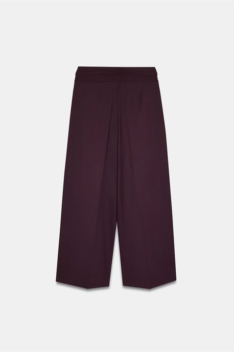 Hoch taillierte weite Crepe-Hosen - Image 6