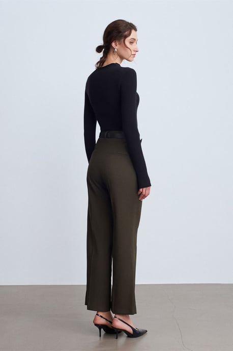 Damen Weite Plisseehose aus Krepp - Image 3