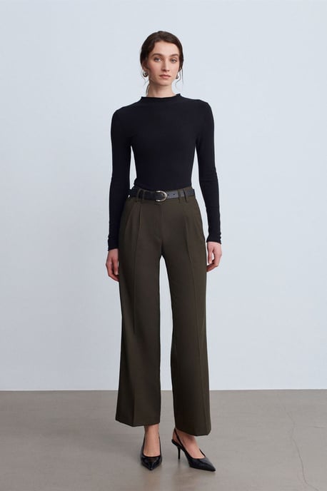 Damen Weite Plisseehose aus Krepp - Image 4