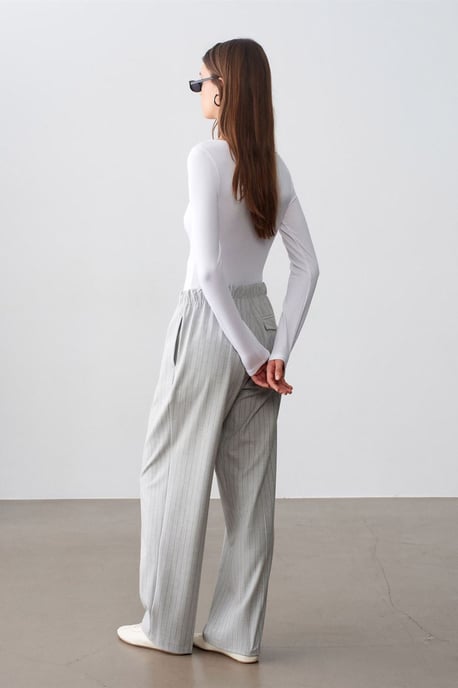 Gestreifte Weite Palazzo-Hose - Image 2