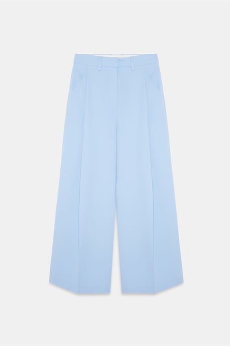 Hoch taillierte weite Crepe-Hosen - Image 5