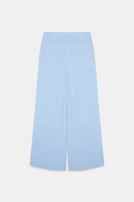 Hoch taillierte weite Crepe-Hosen - Image 6