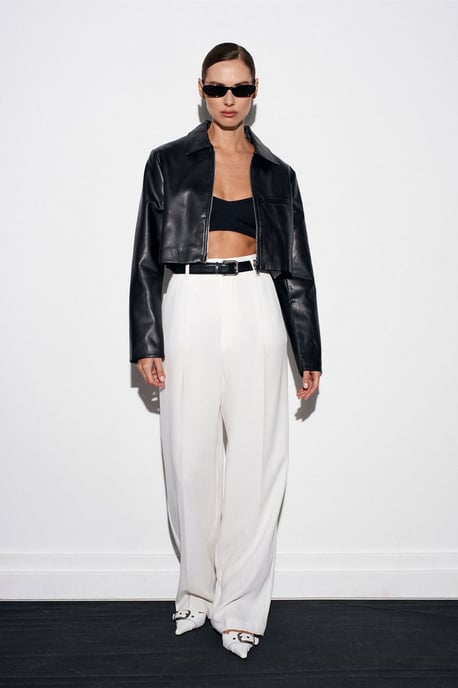 Hochtaillierte weite Crepe-Hose - Image 3