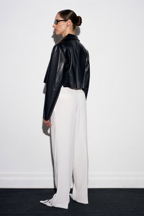 Hochtaillierte weite Crepe-Hose - Image 4