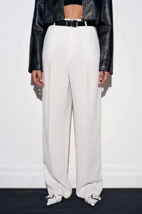 Hochtaillierte weite Crepe-Hose - Image 6