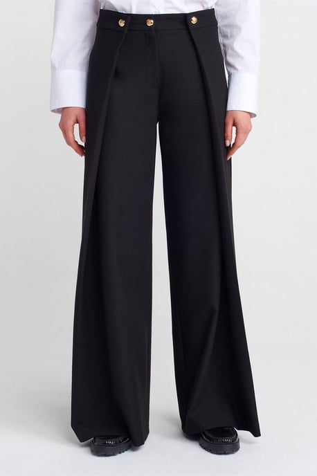 Damen Hohe Taille Weite Crepe-Hosen - Image 3