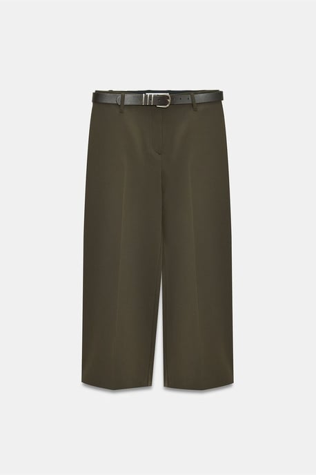 Hochtaillierte, mit Gürtel versehenen Crepe-Culottes - Image 5