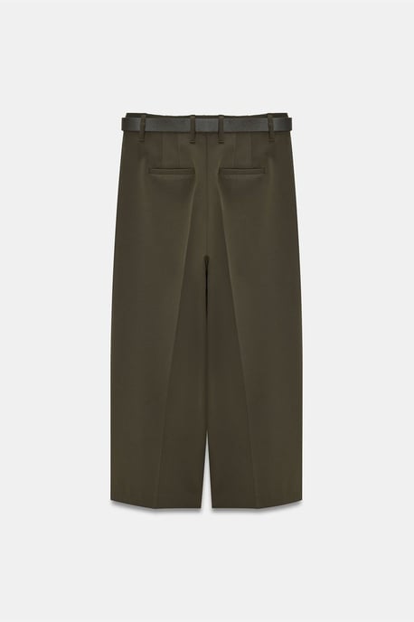 Hochtaillierte, mit Gürtel versehenen Crepe-Culottes - Image 6
