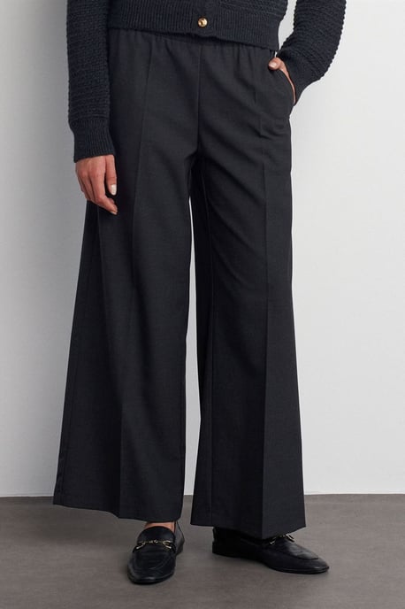 Hose mit weitem Bein aus Krepp und Gummizugbund - Image 5