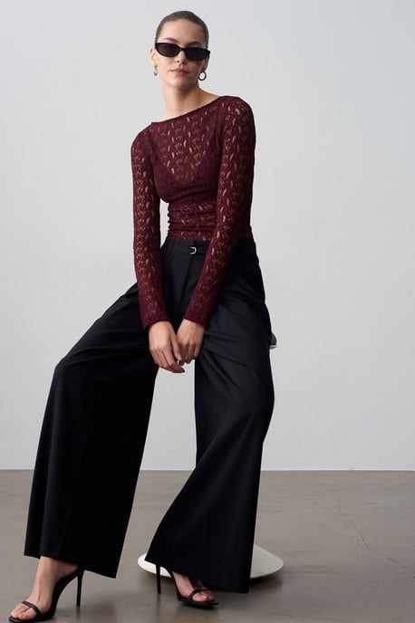 Weite, gefaltete Hose - Image 4