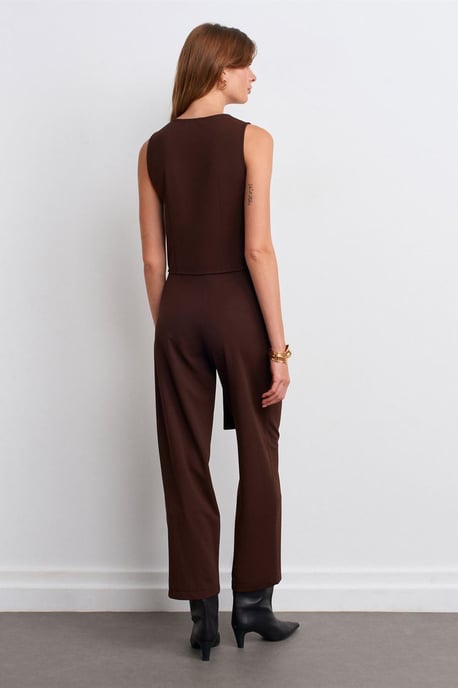 Hoch taillierte weite Crepe-Hosen - Image 2