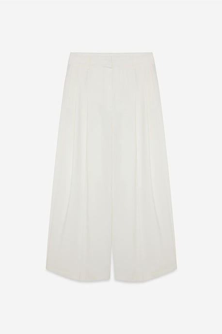 Damen High-Waist Weitbein-Crepe-Hosen - Image 5