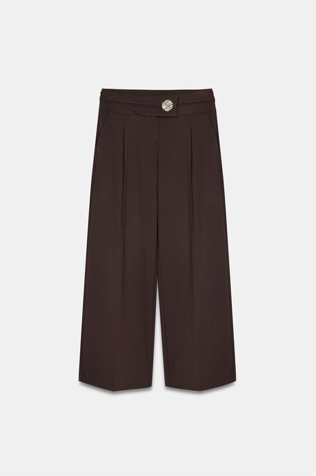 Hochbundweite Hose mit weitem Bein aus Krepp - Image 5
