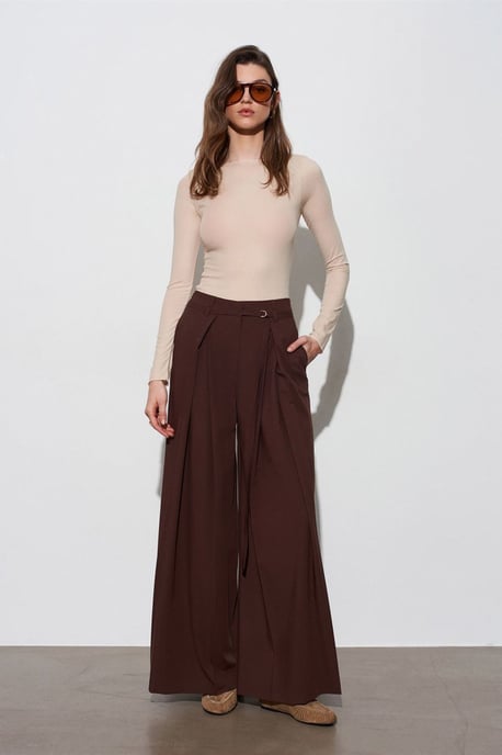 Weite, plissierte Hose - Image 1