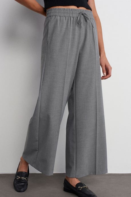 Weite Crepe-Hosen mit Kordelzugbund - Image 5