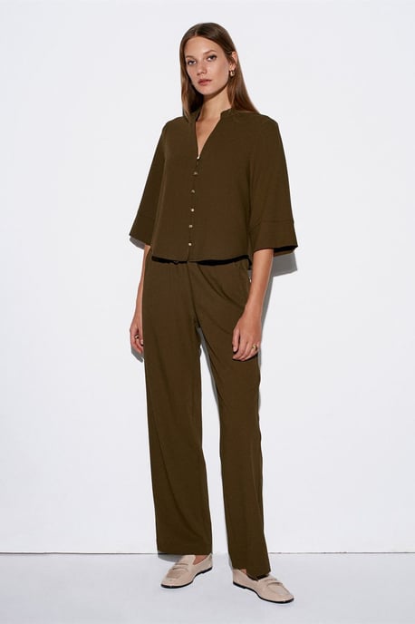 Damen Crepe-Hosen mit weitem Bein - Image 1