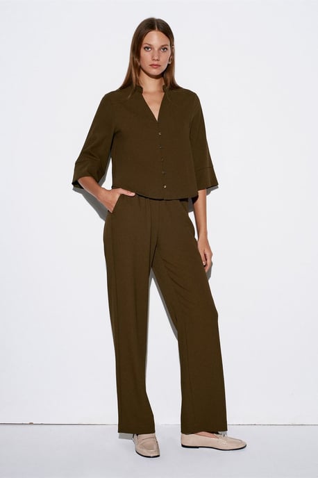 Damen Crepe-Hosen mit weitem Bein - Image 3