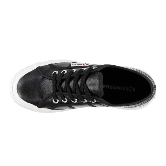 Superga - "2750" Sneaker für Damen, Nappaleder (Schwarz/Weiß) - Image 4