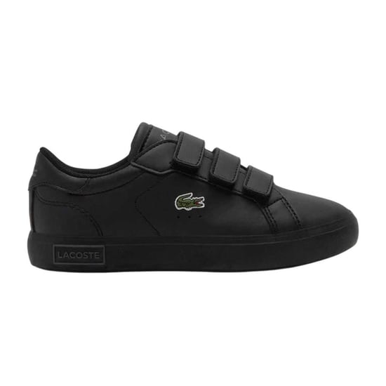 Lacoste - "Powercourt" Sneaker für Kinder, Leder (Schwarz) - Image 1