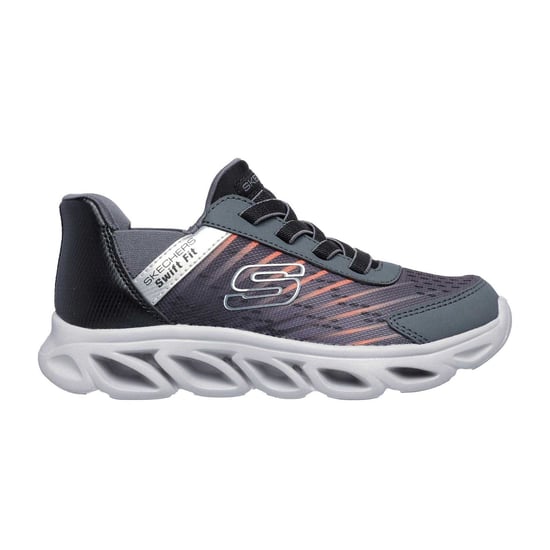 Skechers - "Glide" Sneaker für Kinder, Flex, Zum Schnüren (Schwarz/Holzkohle) - Image 1