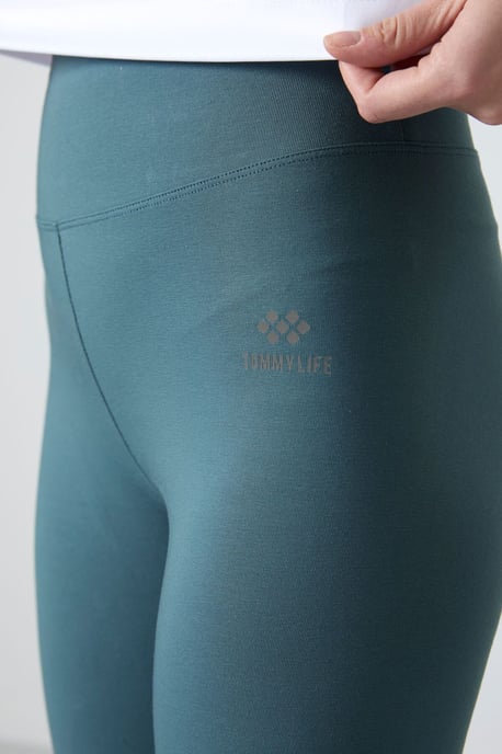 Hochgeschnittene Baumwoll-Elasthan-Leggings - Image 3