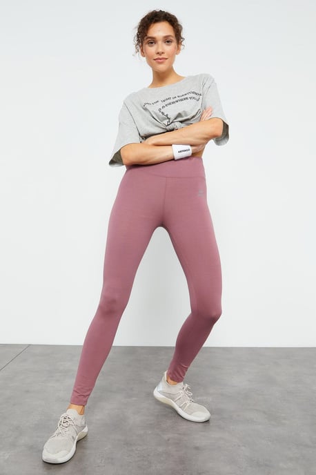 Hochtaillierte Baumwoll-Elasthan-Leggings - Image 3