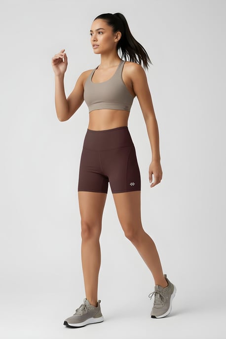 Kurze hochtaillierte Slim-Fit Leggings mit Gürtel - Image 3