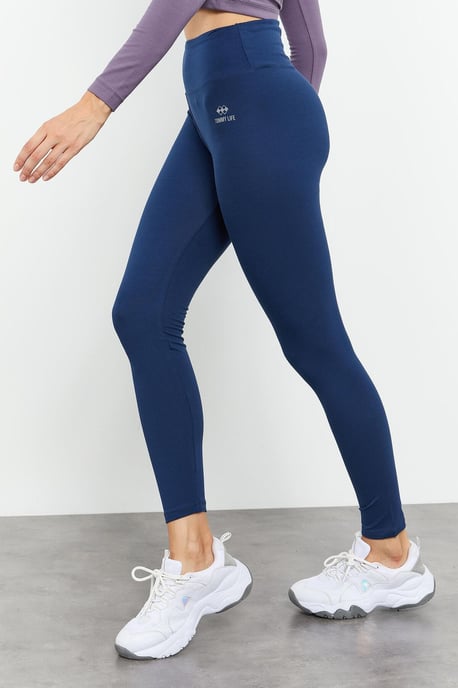 Hochtaillierte Leggings aus Baumwolle und Elasthan - Image 4