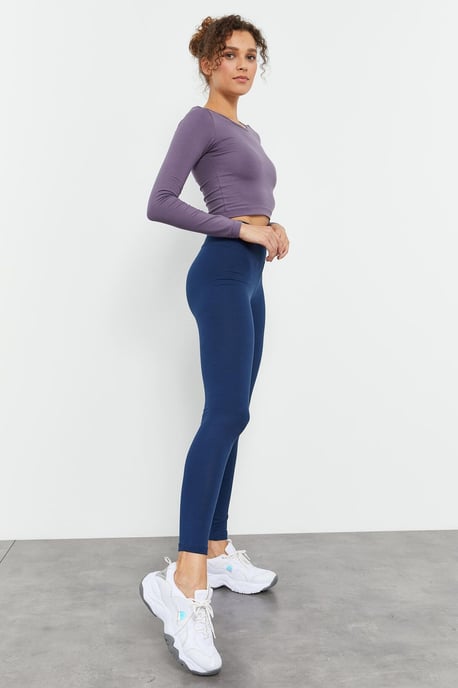 Hochtaillierte Leggings aus Baumwolle und Elasthan - Image 5