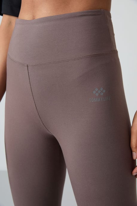 Hochgeschnittene Baumwoll-Elasthan-Leggings - Image 3