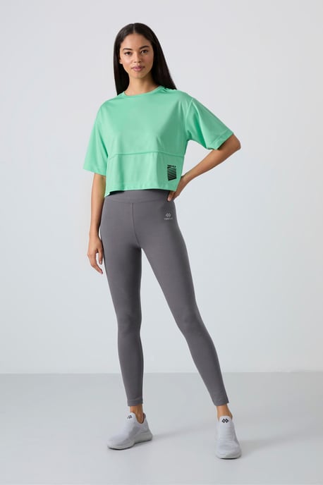 Hochtaillierte Leggings aus Baumwolle und Elasthan - Image 1