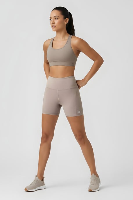 Kurze hochtaillierte Slim-Fit Leggings mit Gürtel - Image 3