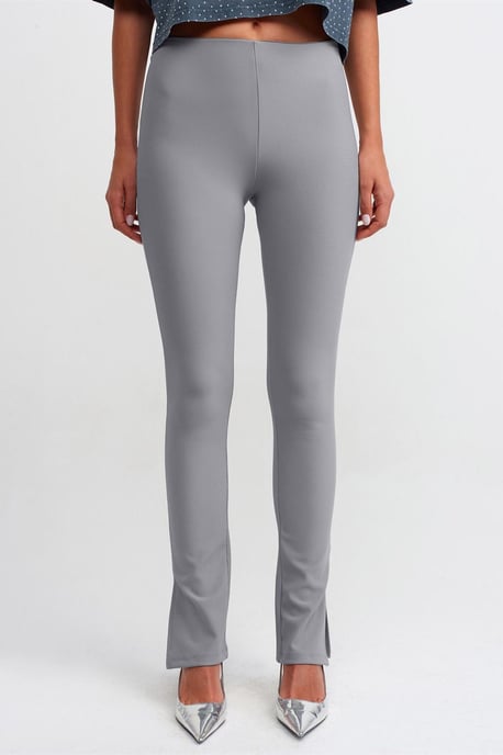 Hochtaillierte Flared Leggings mit Schlitz - Image 3