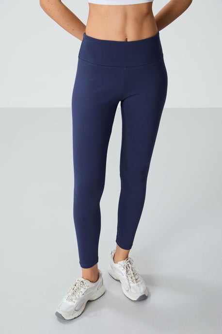 Hochtaillierte Baumwoll-Mix Leggings - Image 3
