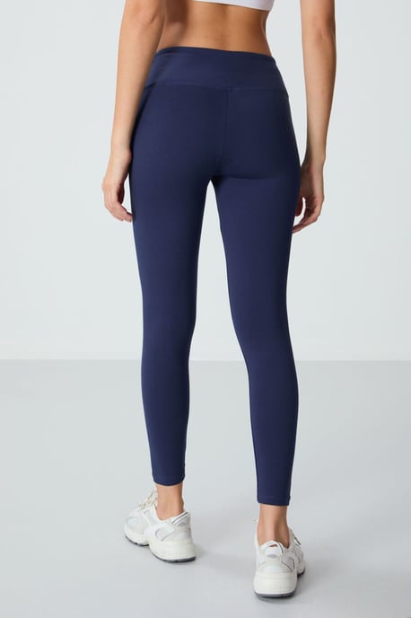 Hochtaillierte Baumwoll-Mix Leggings - Image 5
