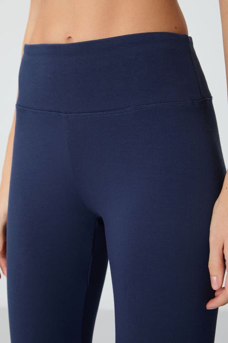 Hochtaillierte Baumwoll-Mix Leggings - Image 6