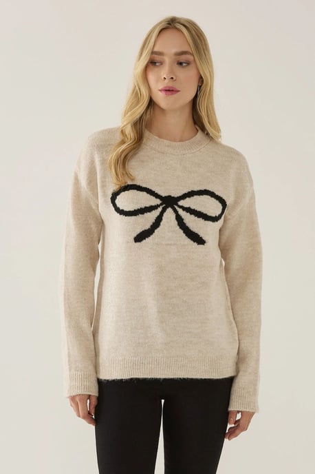Relaxed Fit Pullover mit Schleifen-Detail - Image 2