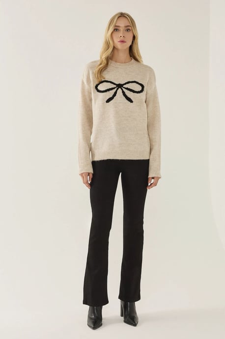 Relaxed Fit Pullover mit Schleifen-Detail - Image 3