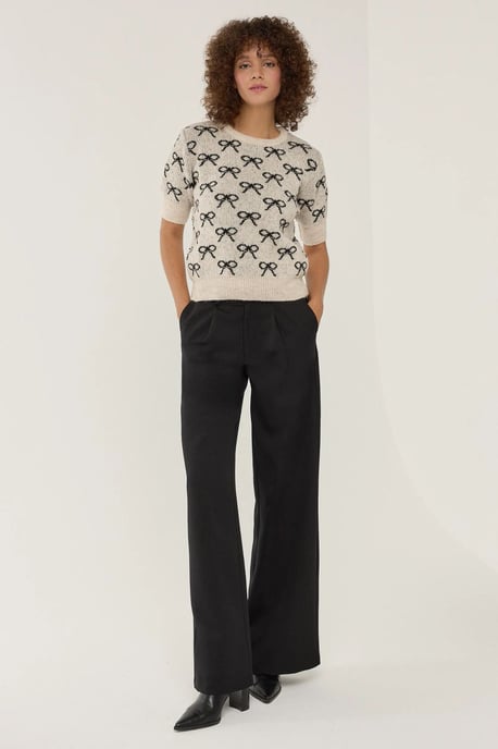 Pullover mit Schleifenmuster und kurzen Ärmeln - Image 2