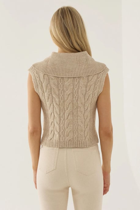 Crop-Pullover mit Haargflecht-Muster - Image 4