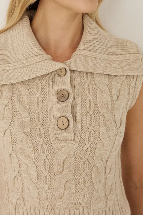 Crop-Pullover mit Haargflecht-Muster - Image 5